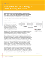 State-of-the-Art: Solar Energy in Urban Planning Education